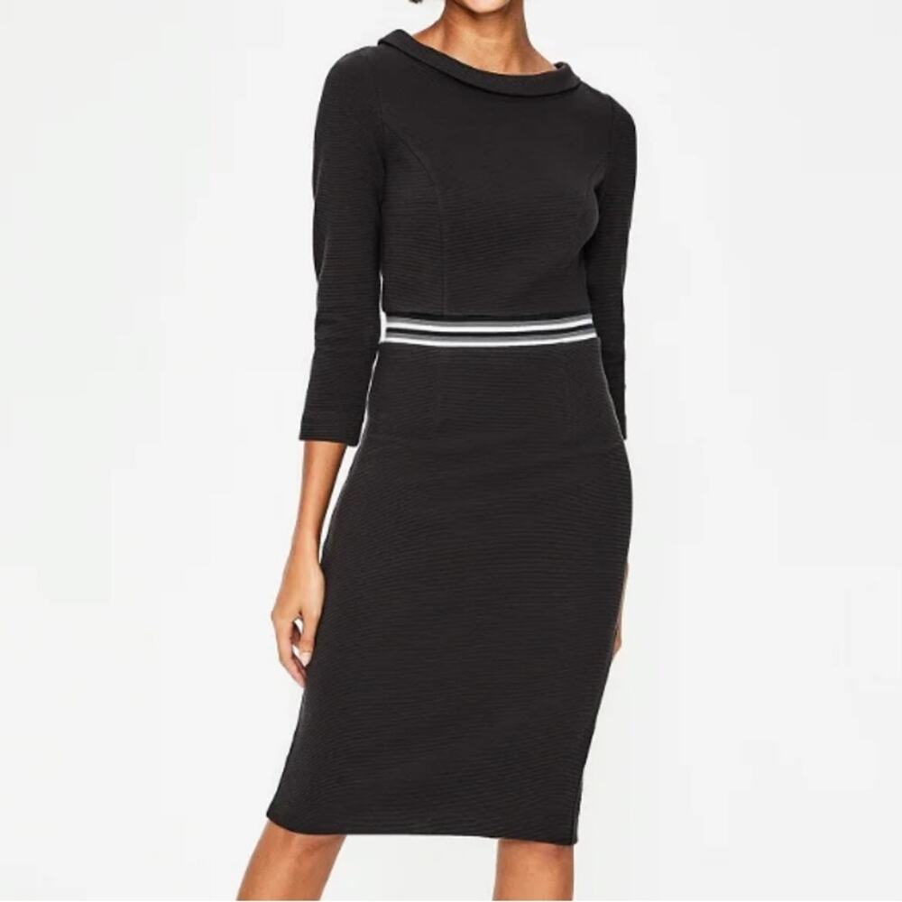 Boden Daisy Ottoman Dress Black Sheath